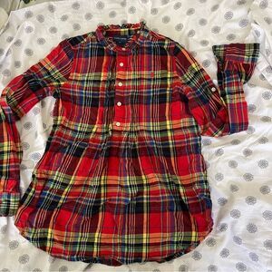 Ralph Lauren girls tunic light flannel shirt size 14